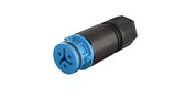 RST08I3 CONNECTOR FEMALE 3-POLIG LICHTBLAUW